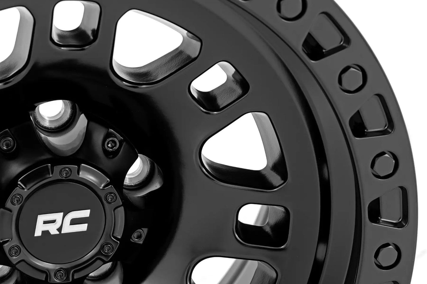 Rough Country 82 Series Wheel | One-Piece | Semi Gloss Black | 18x9 | 6x135 | -12mm by Rough Country