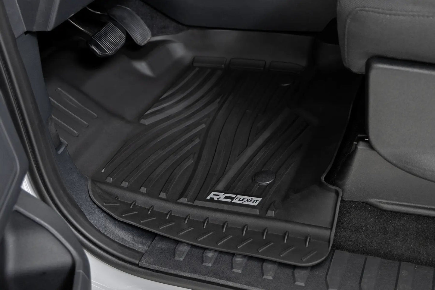 Rough Country Flex-Fit Floor Mats | Front | Ford F-150 (15-25)/F-150 Lightning (22-25)/Raptor (17-25) by Rough Country