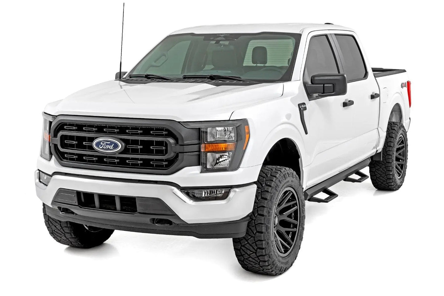 Rough Country SRL2 Adj Aluminum Step | Crew Cab | Ford F-150/Lightning/F-250/F-350/Raptor (15-26) by Rough Country