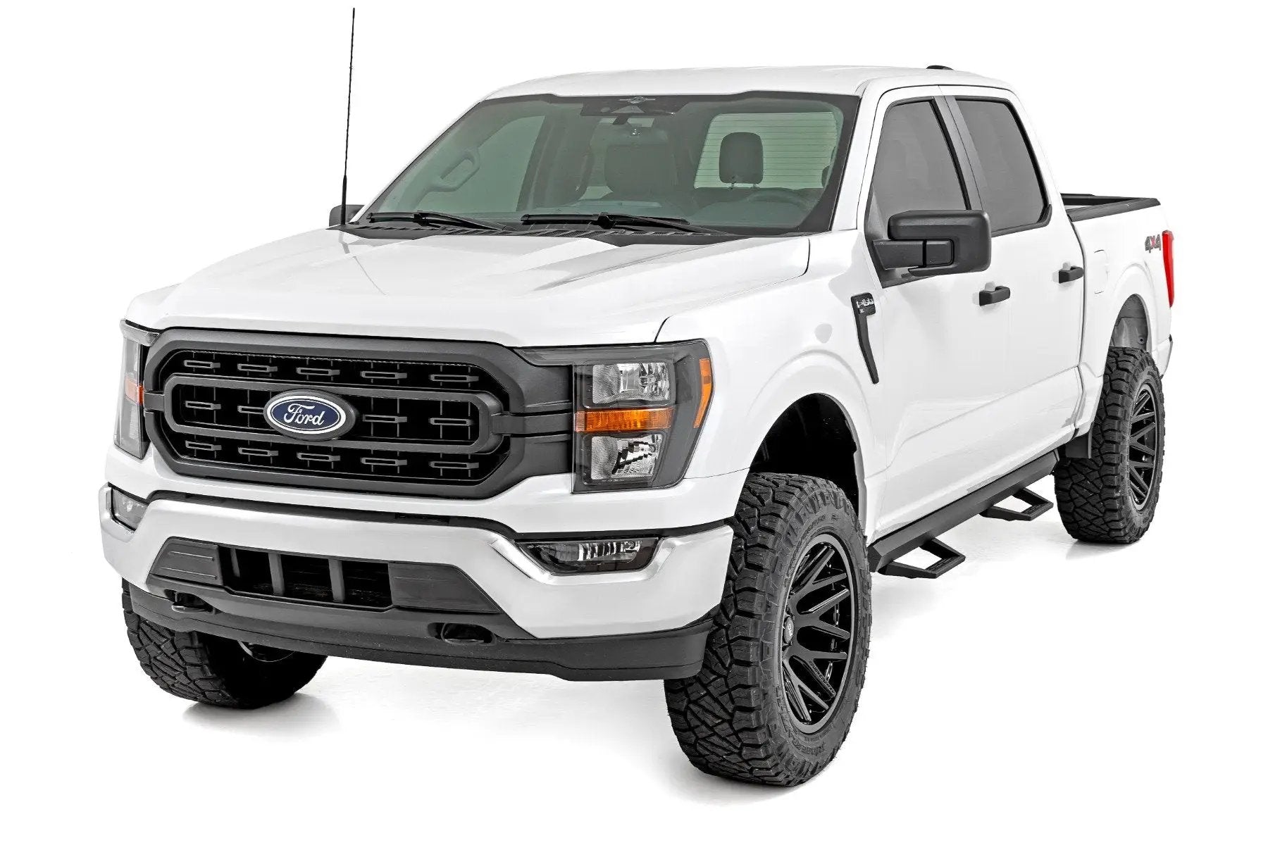Rough Country SRL2 Adj Aluminum Step | Crew Cab | Ford F-150/Lightning/F-250/F-350/Raptor (15-26) by Rough Country