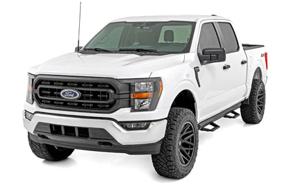 Rough Country SRL2 Adj Aluminum Step | Crew Cab | Ford F-150/Lightning/F-250/F-350/Raptor (15-26) by Rough Country