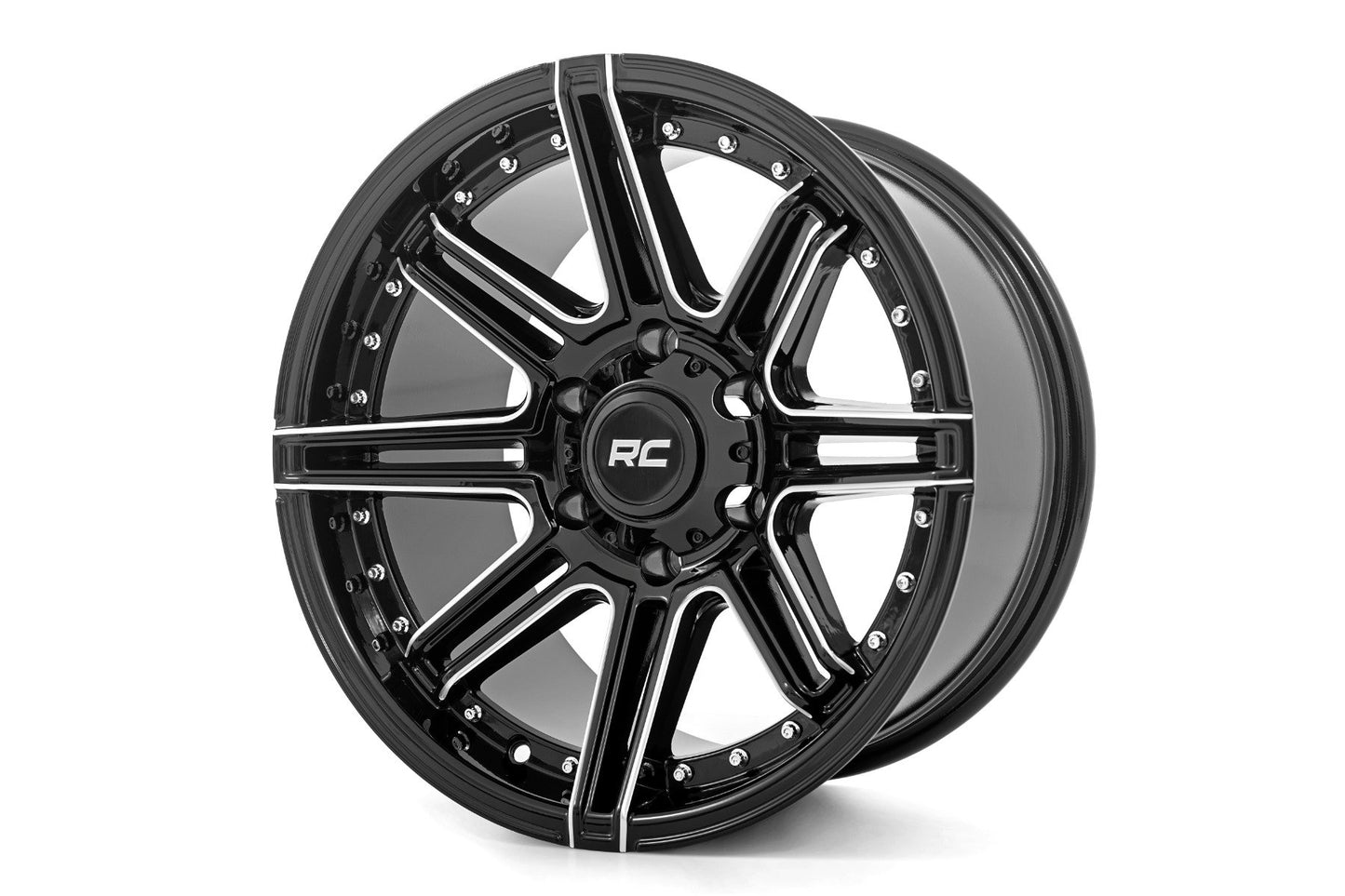 Rueda Rough Country Serie 88 | De una pieza | Negro brillante | 17x9 | 6x5.5 | +0mm