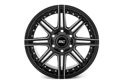 Rueda Rough Country Serie 88 | De una pieza | Negro brillante | 17x9 | 6x5.5 | +0mm