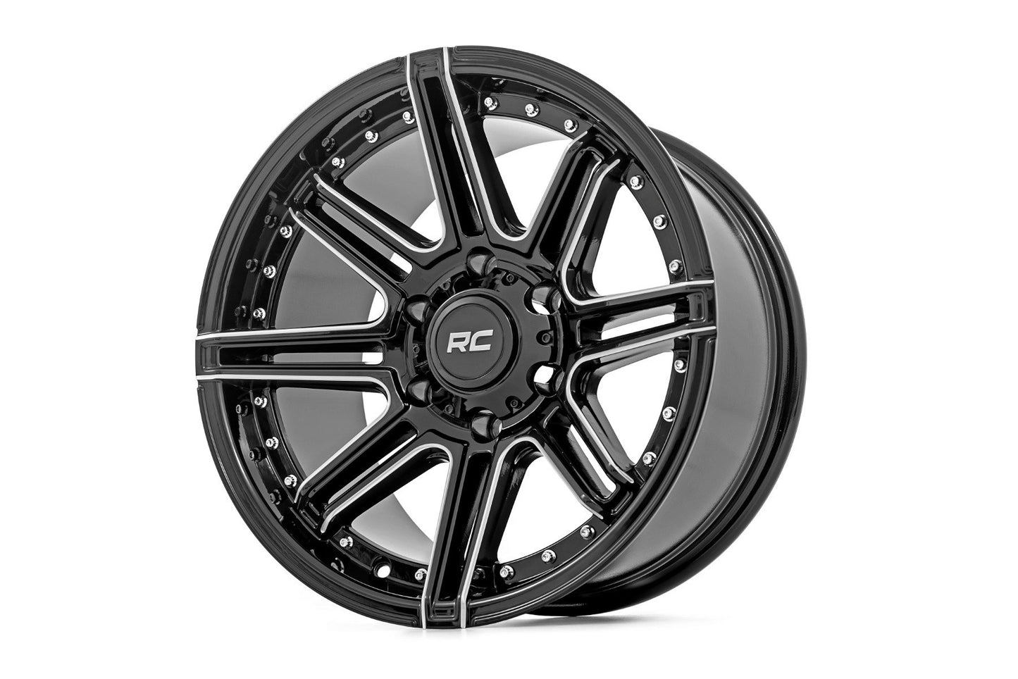 Rueda Rough Country Serie 88 | De una pieza | Negro brillante | 17x9 | 6x5.5 | +0mm