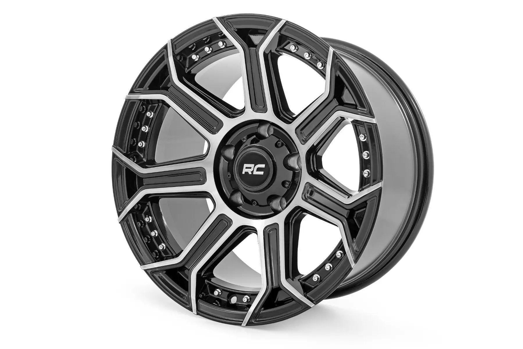Rough Country 89 Series Wheel | One-Piece | Black Machined Gun Metal | 17x9 | 6x5.5 | -12mm by Rough Country