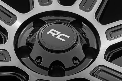 Rough Country 89 Series Wheel | One-Piece | Black Machined Gun Metal | 17x9 | 5x4.5 | -12mm by Rough Country