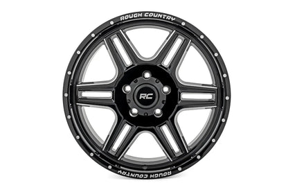Rough Country 92 Series Wheel | Machined One-Piece | Gloss Black | 18x9 | 5x5.5 | +0mm by Rough Country