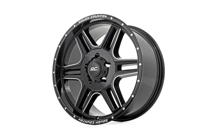 Rough Country 92 Series Wheel | Machined One-Piece | Gloss Black | 18x9 | 6x135 | +0mm by Rough Country