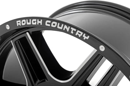 Rough Country 92 Series Wheel | Machined One-Piece | Gloss Black | 18x9 | 6x135 | +0mm by Rough Country