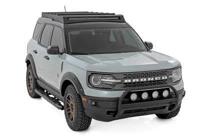 Rough Country Nudge Bar | w/ Tow Hooks | 20 Inch Black Single Row LED | Ford Bronco Sport (21-24) by Rough Country