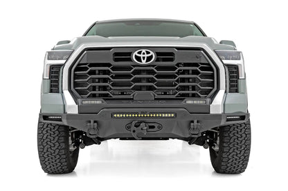 Rough Country Hybrid Front Bumper | 12000S | Blk LED w/ White DRL | Toyota Tundra (22-26) by Rough Country