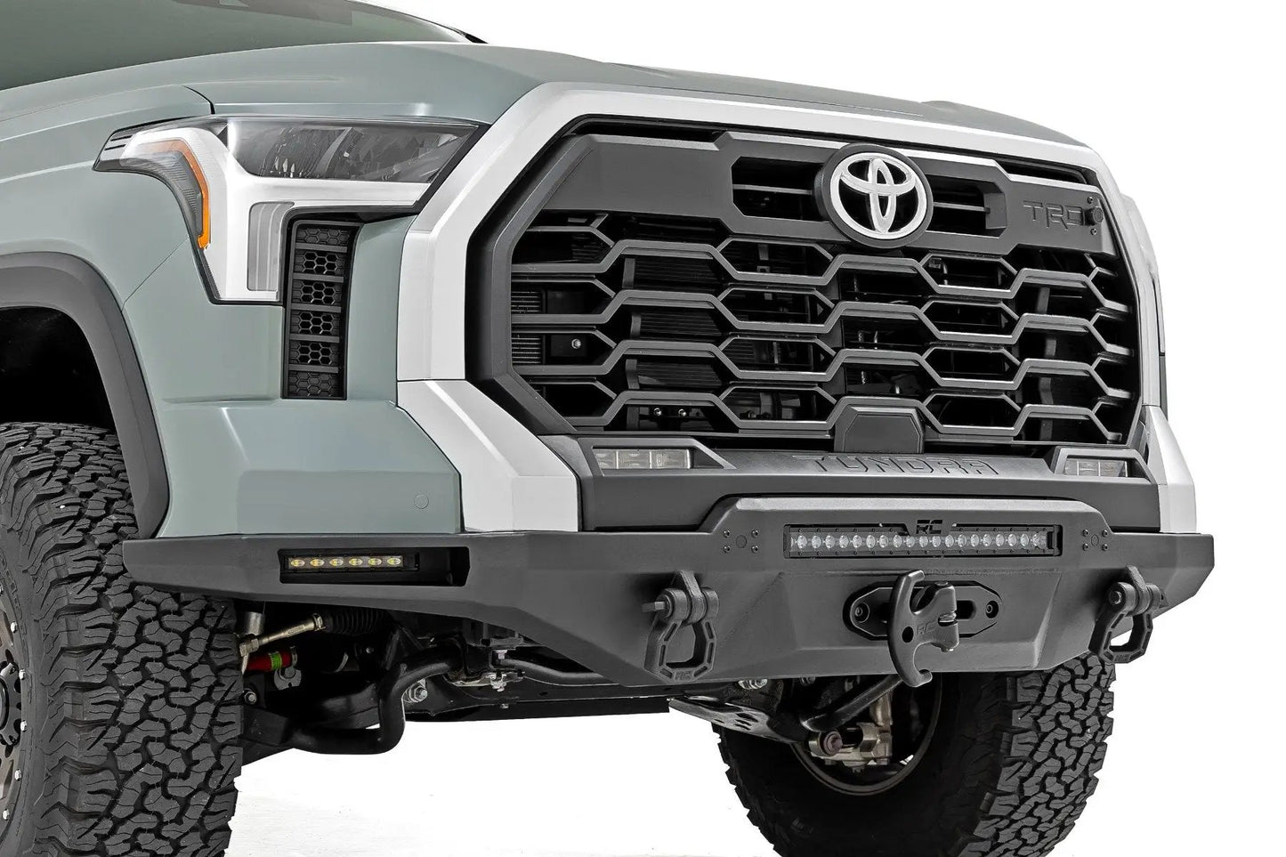 Rough Country Hybrid Front Bumper | 12000S | Blk LED | Toyota Tundra 2WD/4WD (2022-2026) by Rough Country