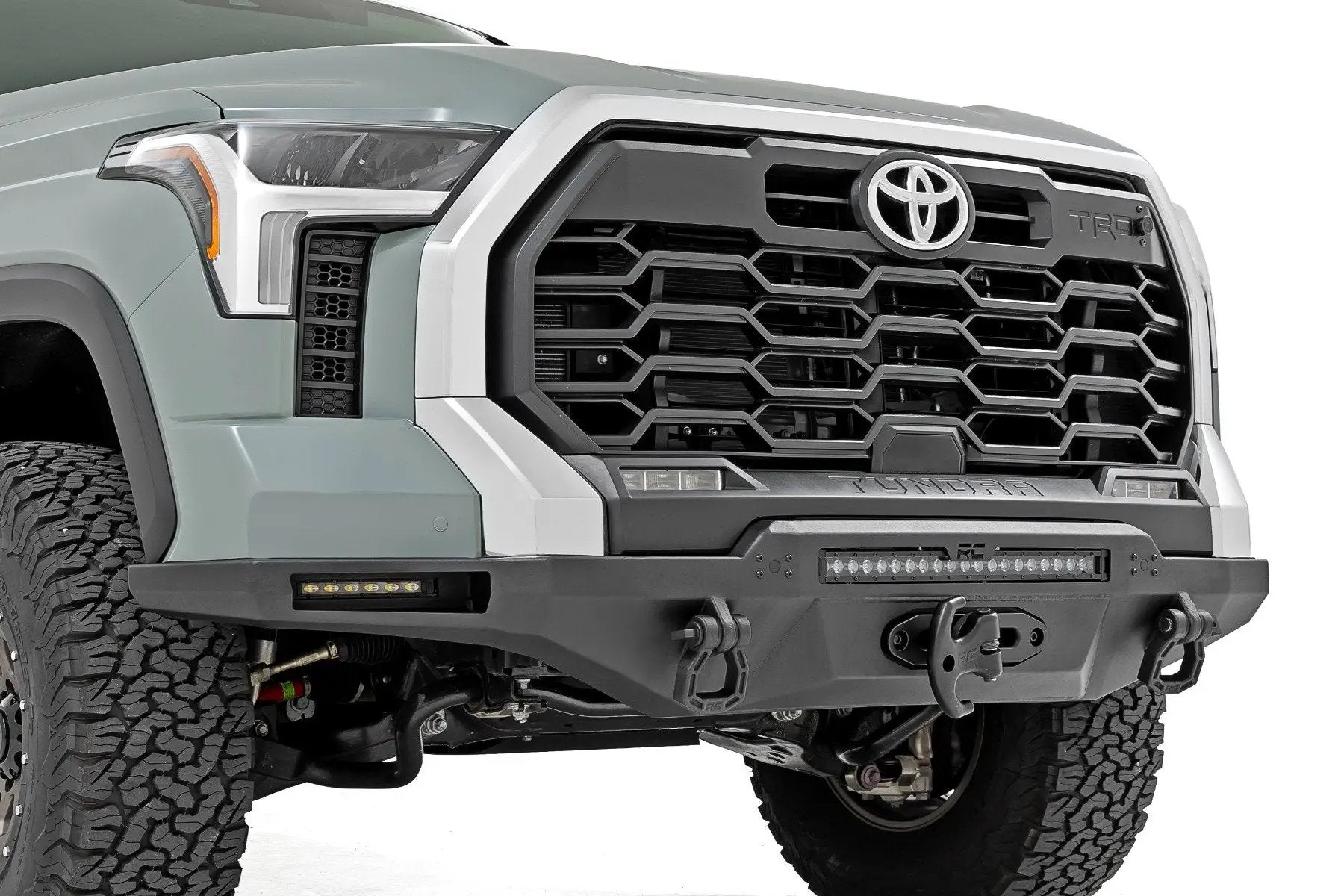 Rough Country Hybrid Front Bumper | 12000S | Blk LED | Toyota Tundra 2WD/4WD (2022-2026) by Rough Country