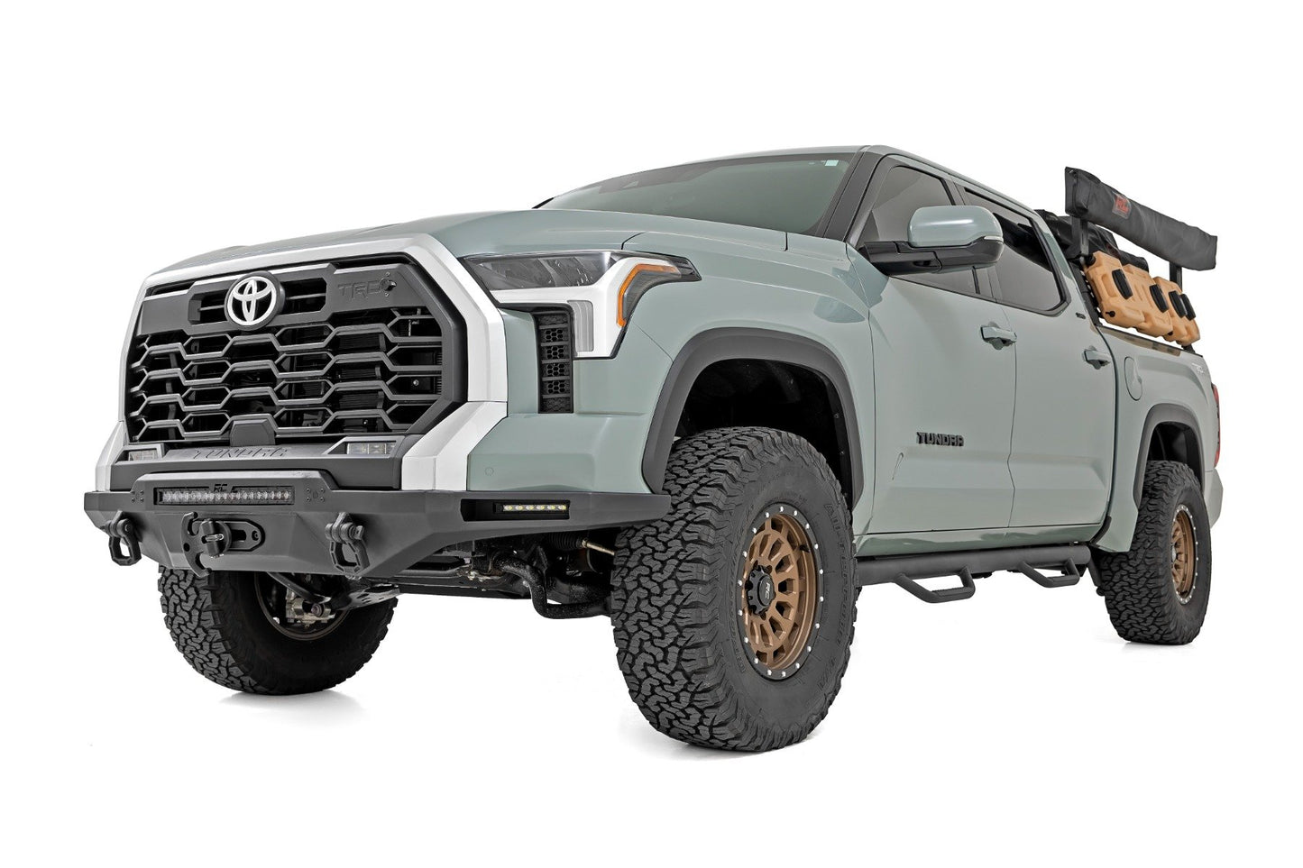 Rough Country Hybrid Front Bumper | 12000S | Blk LED w/ Amber DRL | Toyota Tundra (22-26)