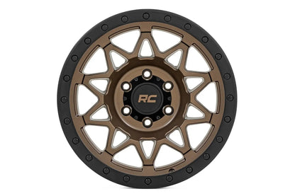 Rough Country 78 Series Wheel | Simulated Beadlock | Bronze/Black | 18x9 | 5x5 | -12mm by Rough Country