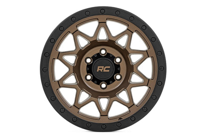 Llanta Rough Country Serie 78 | Beadlock simulado | Bronce/Negro | 18x9 | 8x6.5 | -12 mm