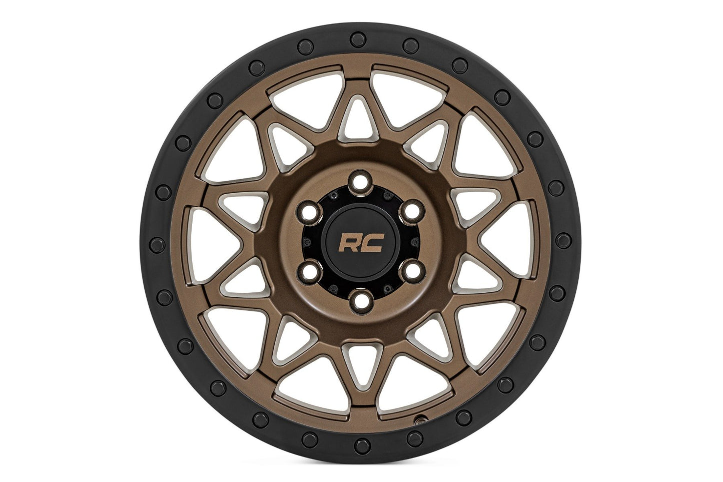 Rin de 78 Series de Rough Country | Beadlock simulado | Bronce/Negro | 18x9 | 6x135 | 0mm