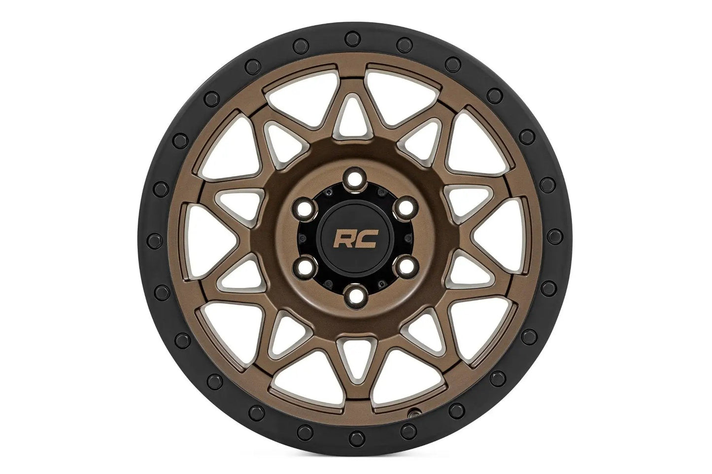 Rough Country 78 Series Wheel | Simulated Beadlock | Bronze/Black | 18x9 | 5x5 | 0mm by Rough Country