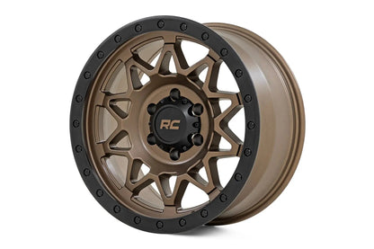 Rough Country 78 Series Wheel | Simulated Beadlock | Bronze/Black | 18x9 | 8x180 | 0mm by Rough Country