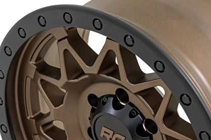 Rin de 78 Series de Rough Country | Beadlock simulado | Bronce/Negro | 18x9 | 6x135 | 0mm