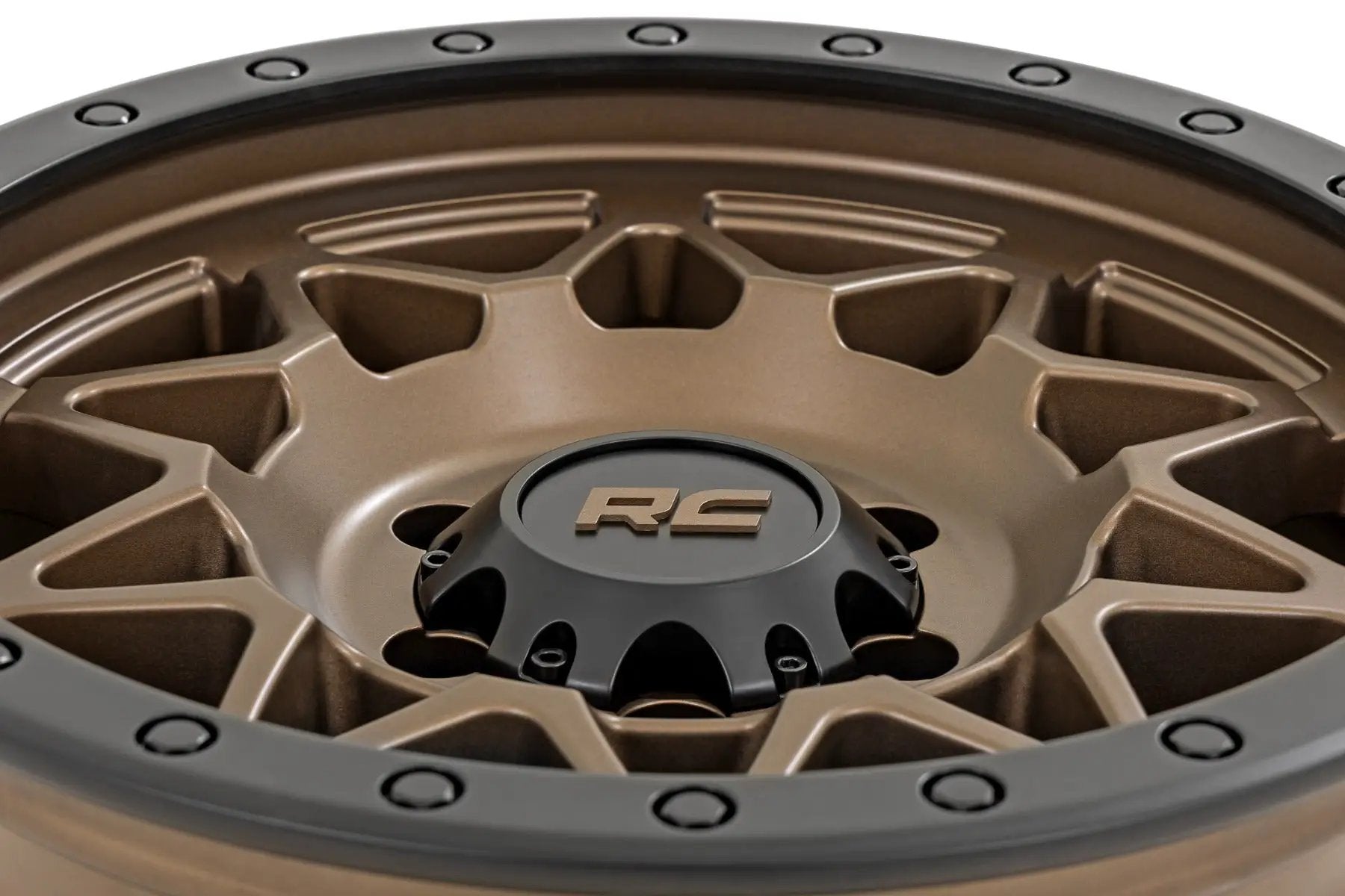 Rough Country 78 Series Wheel | Simulated Beadlock | Bronze/Black | 18x9 | 5x5 | -12mm by Rough Country