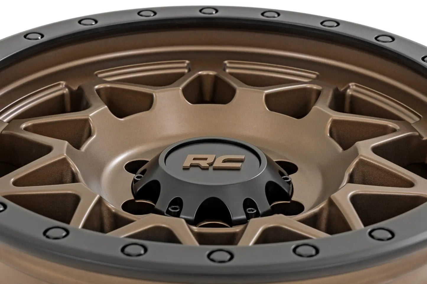 Rough Country 78 Series Wheel | Simulated Beadlock | Bronze/Black | 17x8.5 | 6x135 | +0mm by Rough Country