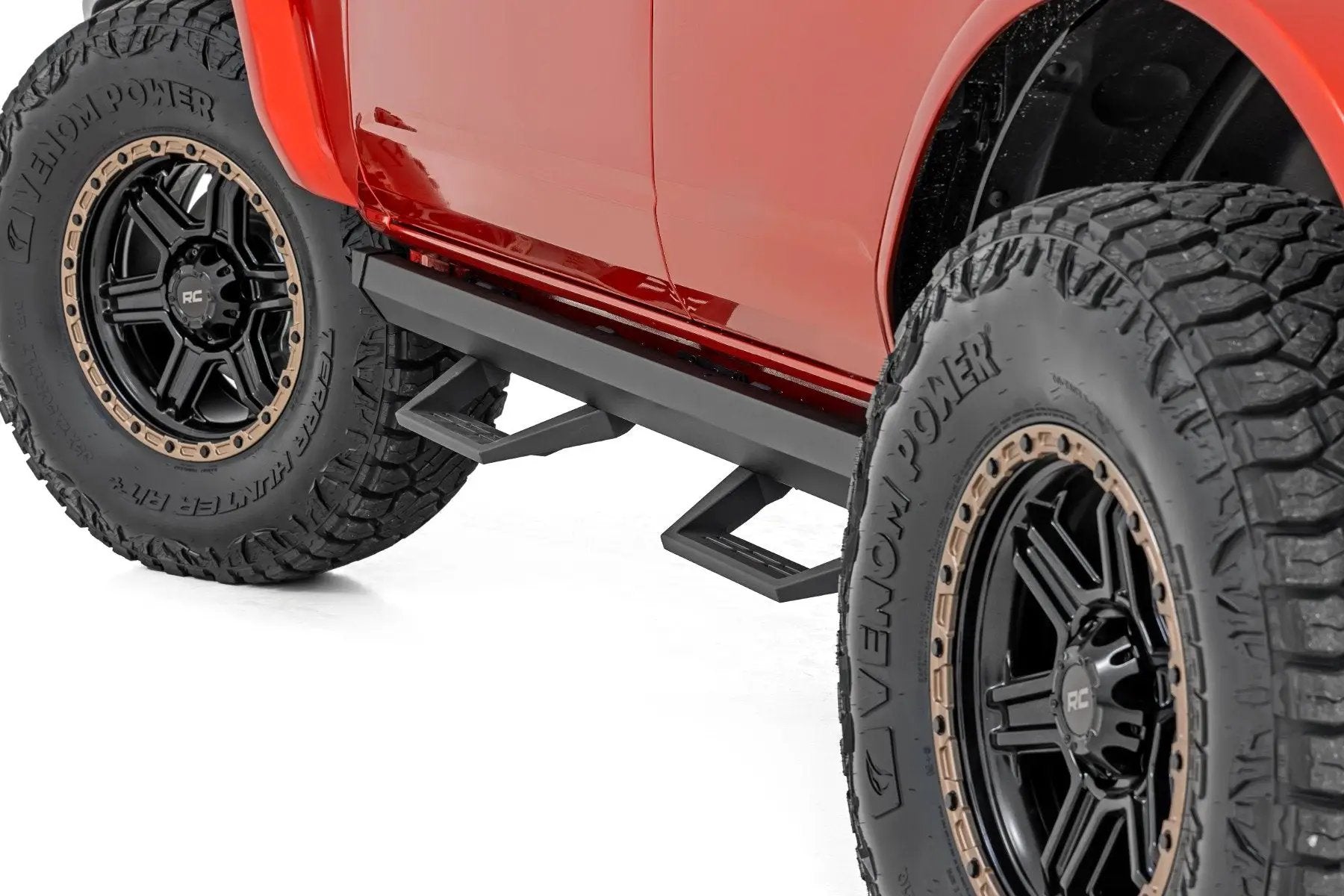 Rough Country SRL2 Adjustable Aluminum Step | 4-Door | Ford Bronco 4WD (2021-2025) by Rough Country