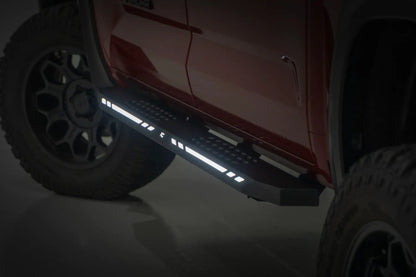 Rough Country AC2 Running Boards | Amber/White | CrewMax | Toyota Tundra 2WD/4WD (22-26) by Rough Country