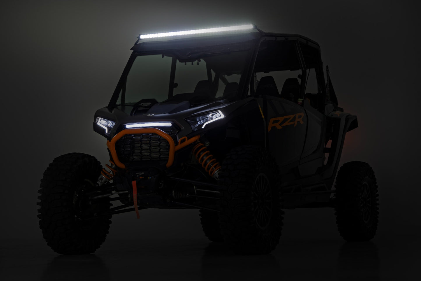 Rough Country LED Light Kit | Front Mount | 40" Black-Series Single Row | Polaris RZR XP 4 1000 (2024)