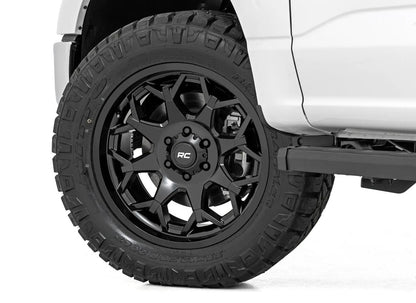 Rough Country 80 Series Wheel | One-Piece | Semi Gloss Black | 20x10 | 6x135 | -19mm by Rough Country