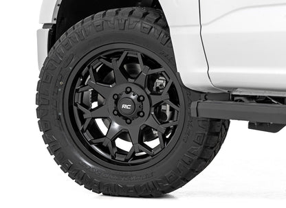 Rueda Rough Country Serie 80 | Una pieza | Negro semibrillante | 20x10 | 5x5 | -25mm