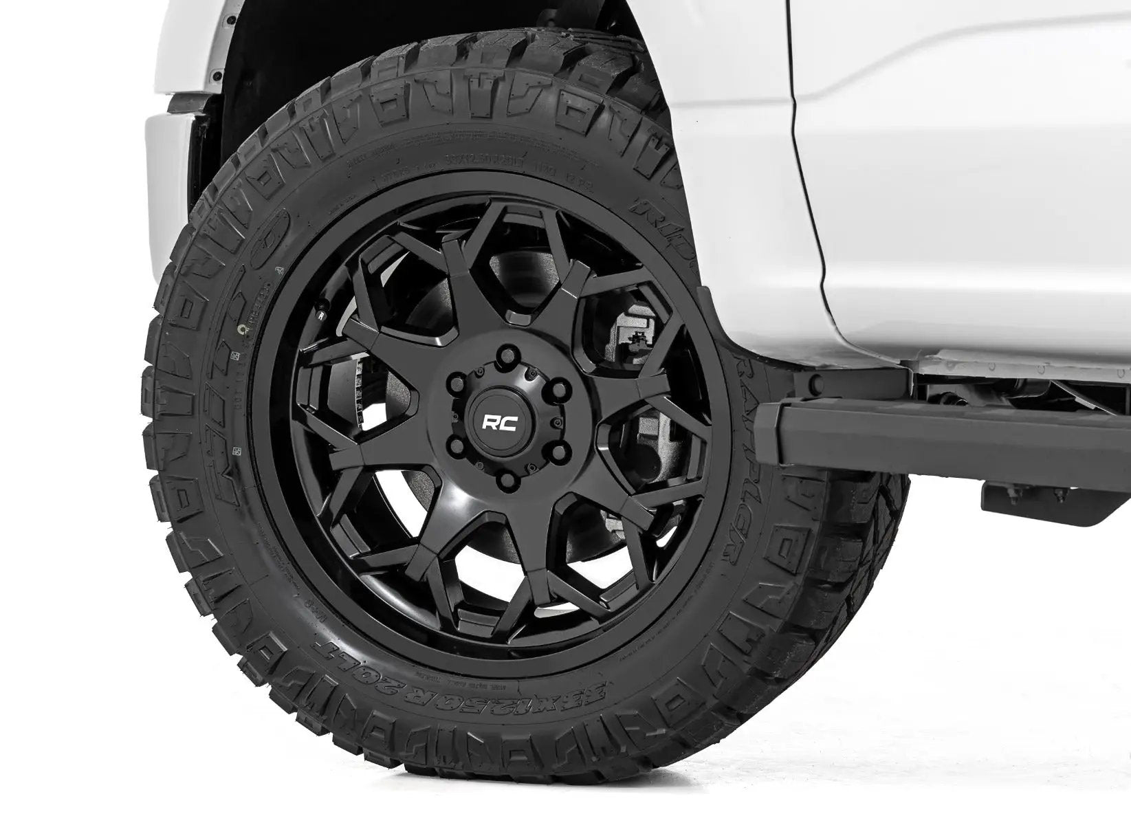 Rough Country 80 Series Wheel | One-Piece | Semi Gloss Black | 20x10 | 6x5.5 | -19mm by Rough Country