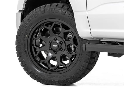Rough Country 80 Series Wheel | One-Piece | Semi Gloss Black | 20x10 | 6x5.5 | -19mm by Rough Country