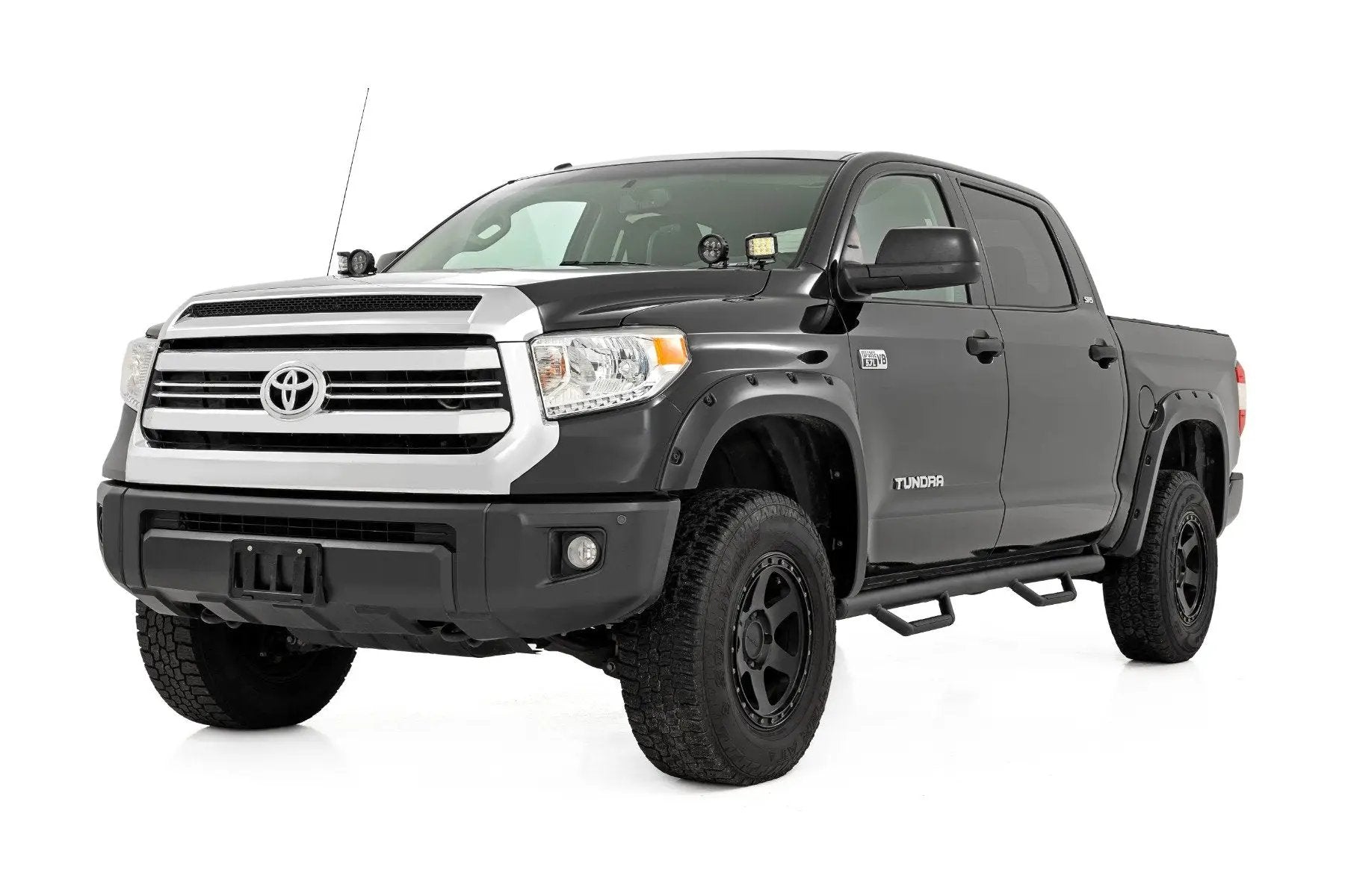 Rough Country Nerf Steps | Cab Length | CrewMax | 5'7" Bed | Toyota Tundra 2WD/4WD (07-21) by Rough Country