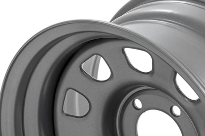 Rough Country Steel Wheel | Gray | 16x8 | 6x5.5 | 4.25 Bore | -12 by Rough Country
