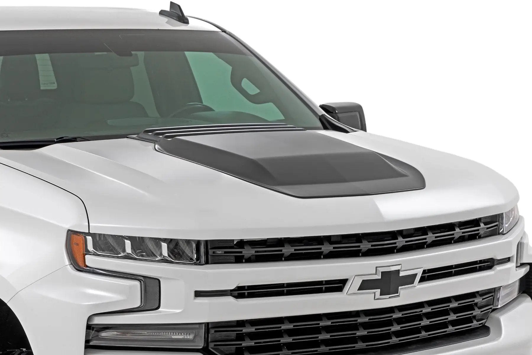 Rough Country Hood Scoop | GBA Black | Chevy Silverado 1500 2WD/4WD (2019-2026) by Rough Country