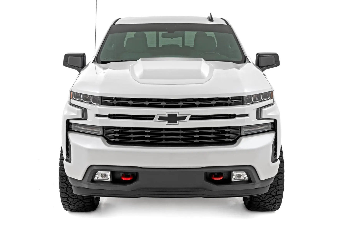 Rough Country Hood Scoop | GAZ Summit White | Chevy Silverado 1500 2WD/4WD (2019-2026) by Rough Country