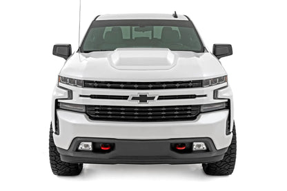 Rough Country Hood Scoop | GAZ Summit White | Chevy Silverado 1500 2WD/4WD (2019-2026) by Rough Country
