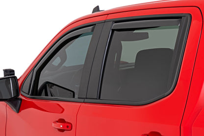 Rough Country Side Window Deflectors | In Channel Rain Guard | Chevy/GMC 1500/2500HD/3500HD (19-26)