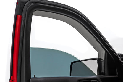Rough Country Side Window Deflectors | In Channel Rain Guard | Chevy/GMC 1500/2500HD/3500HD (19-26)