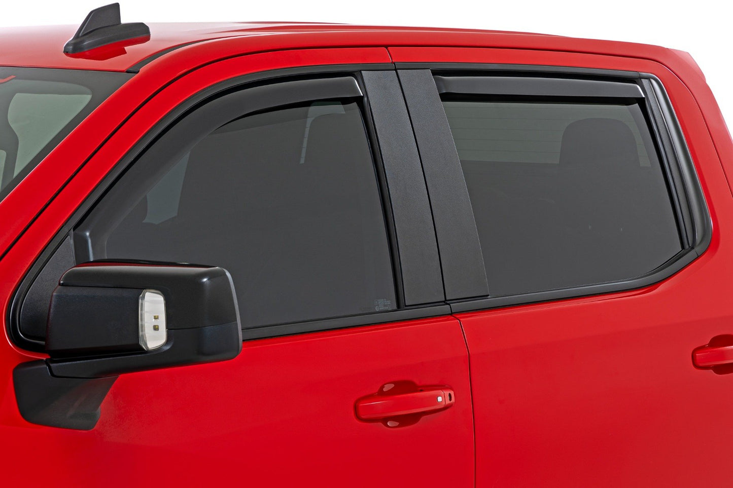 Rough Country Side Window Deflectors | In Channel Rain Guard | Chevy/GMC 1500/2500HD/3500HD (19-26)