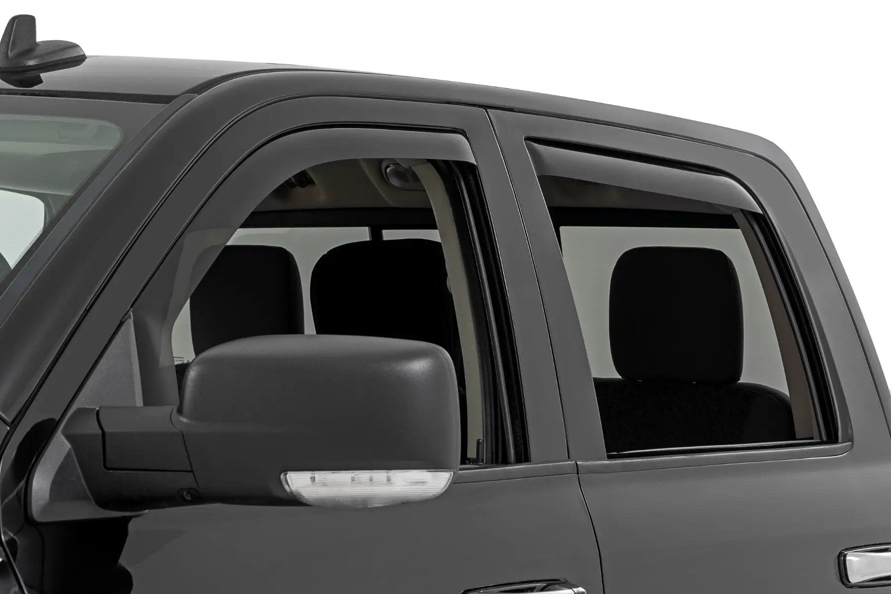Rough Country Side Window Deflectors | In Channel Rain Guard | Ram 1500/2500/3500 (10-25 & Classic) by Rough Country