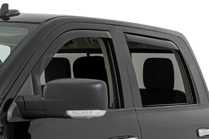 Rough Country Side Window Deflectors | In Channel Rain Guard | Ram 1500/2500/3500 (10-25 & Classic) by Rough Country