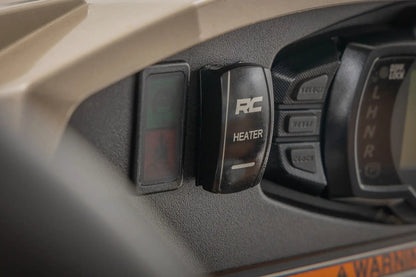 Rough Country Rocker Switch | Cab Heater | 2x1 with Logo | Blue Back Light by Rough Country