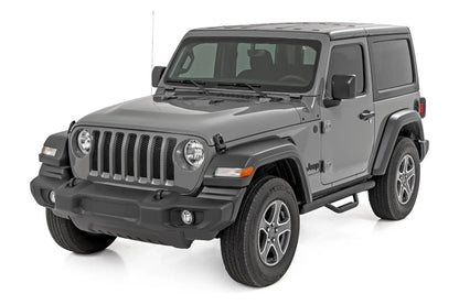 Rough Country Nerf Steps | Full Length | 2 Door | Jeep Wrangler JL 4WD (2018-2026) by Rough Country