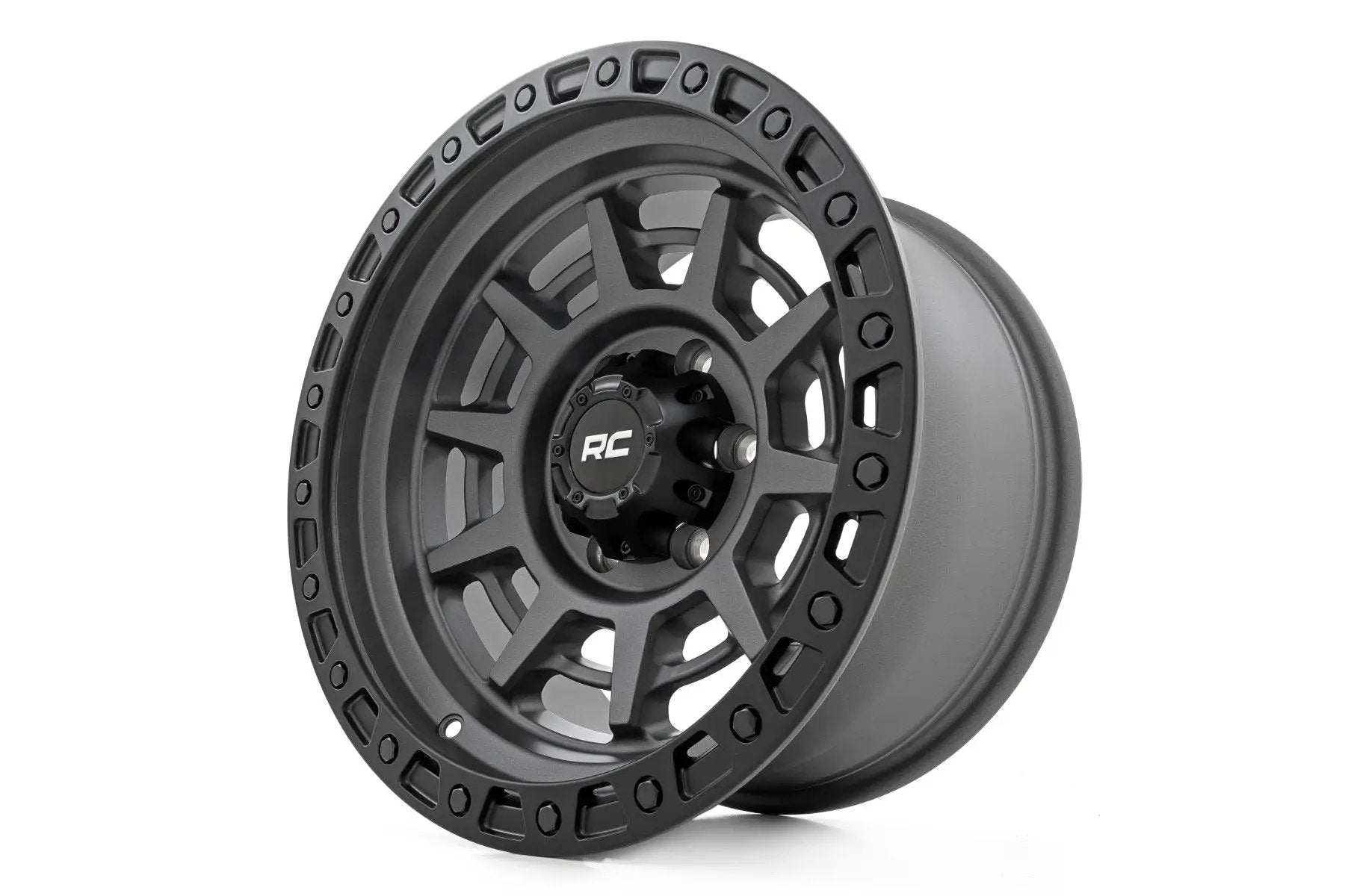 Rough Country 85 Series Wheel | Simulated Beadlock | Gunmetal Gray/Black | 17x9 | 5x5.5 | -0mm by Rough Country