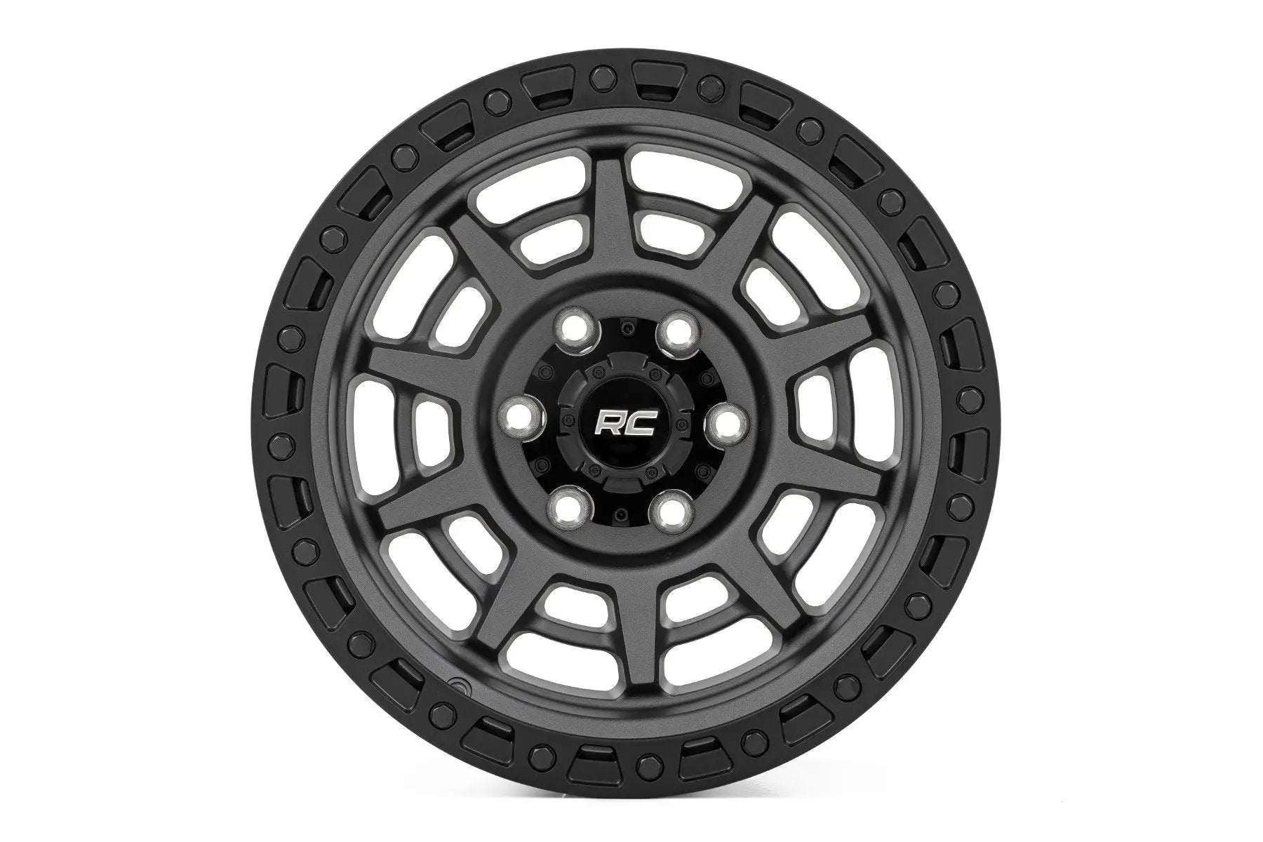 Rough Country 85 Series Wheel | Simulated Beadlock | Gunmetal Gray/Black | 17x9 | 5x5.5 | -0mm by Rough Country