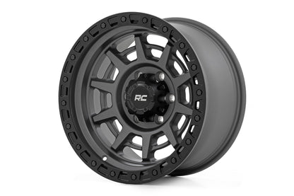Rin 85 Series Rough Country | Beadlock simulado | Gris plomo/Negro | 17x9 | 6x5.5 | -18mm