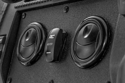 Rough Country Rocker Switch | Cab Heater | 2x1 with Logo | Blue Back Light by Rough Country