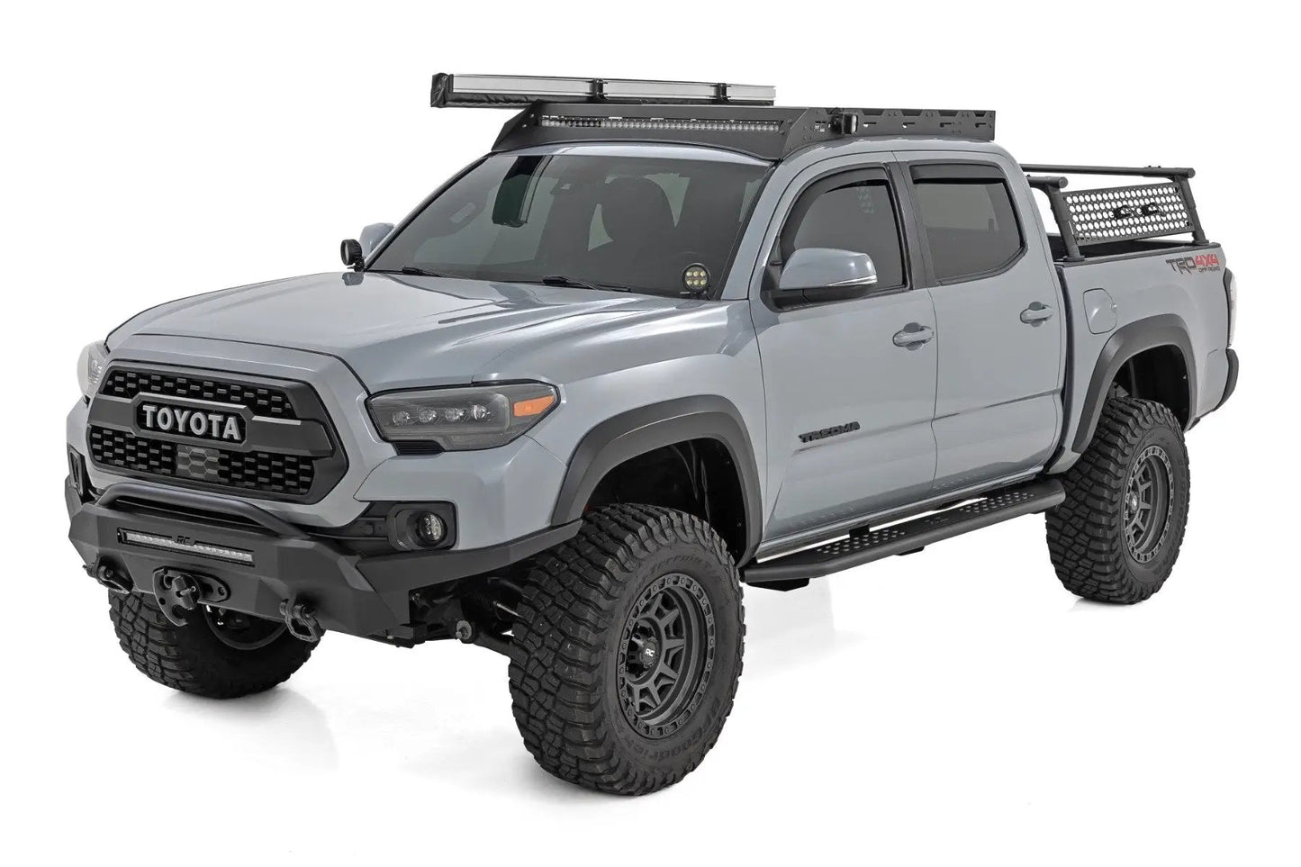 Rough Country OV2 Running Boards | Side Step Bars | Crew Cab | Toyota Tacoma 2WD/4WD (16-23) by Rough Country